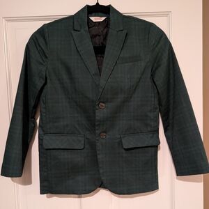 Cat & Jack Boy's Teal Plaid Blazer